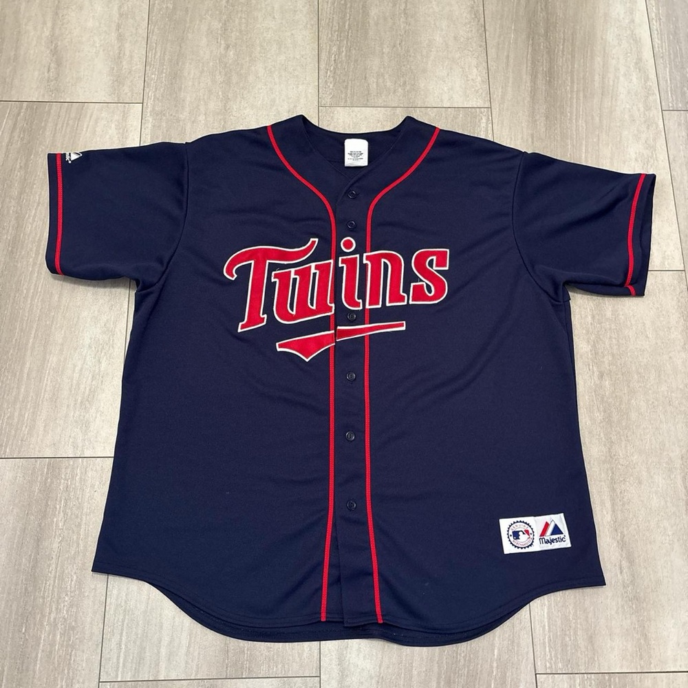 Vintage Majestic Minnesota Twins Joe Mauer MLB Baseball Jersey Size 2XL
